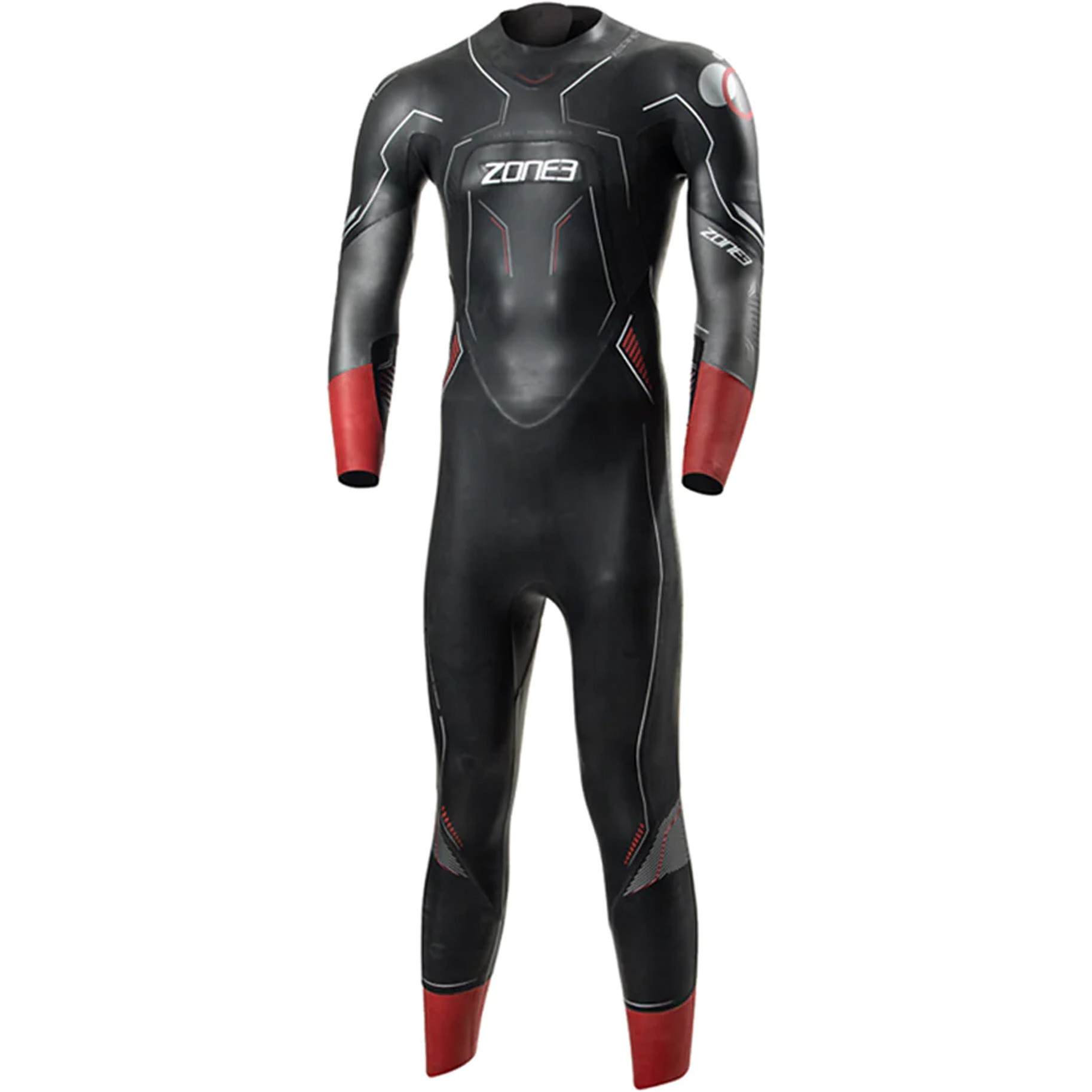2024 Zone3 Mens Aspire Back Zip Swim Wetsuit WS22MASP101 - Black